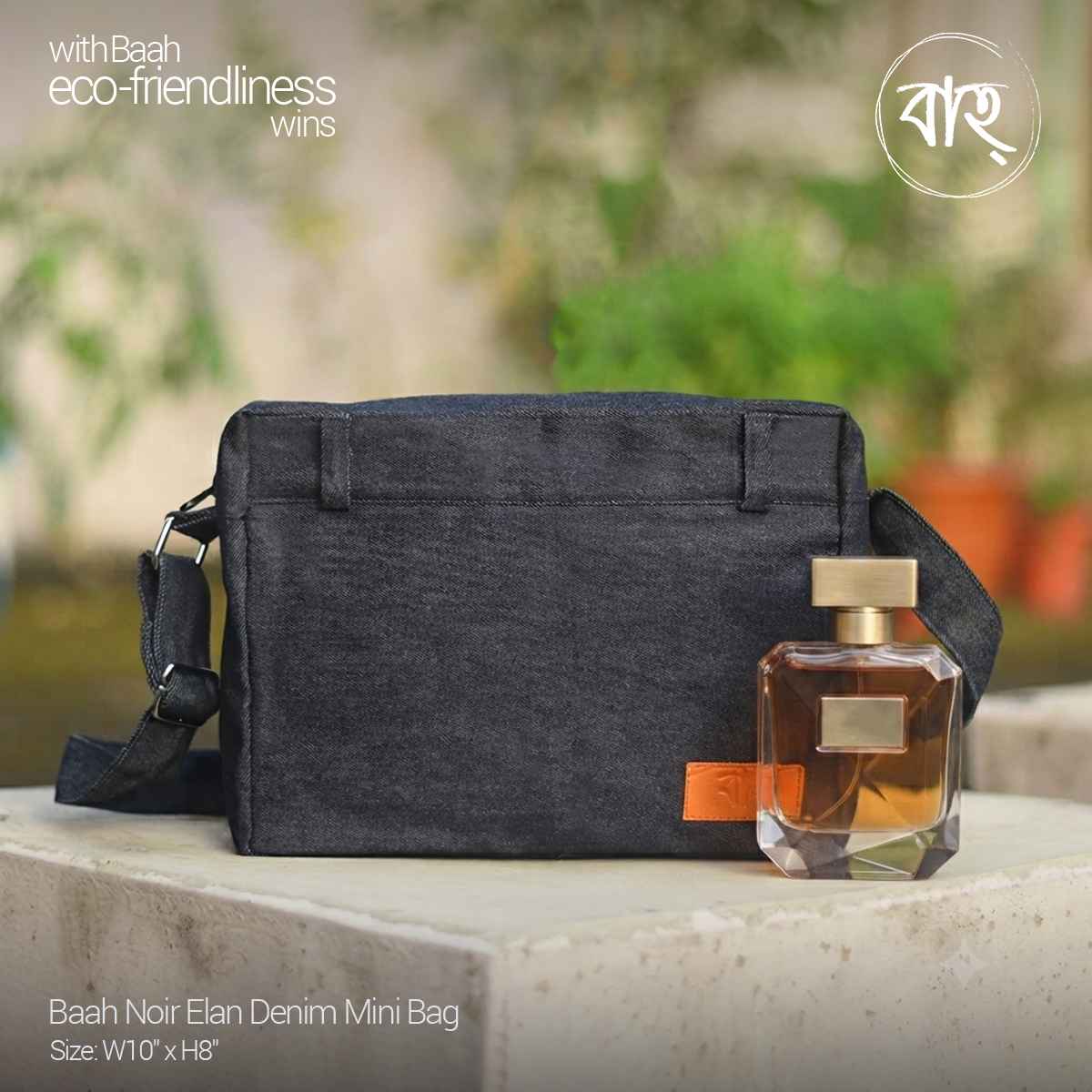 Baah Noir Elan Denim Mini Bag